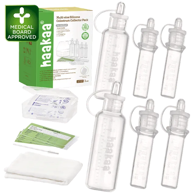 collecteur-de-colostrum-en-silicone-haakaa-set-pr-st-rilis image 1