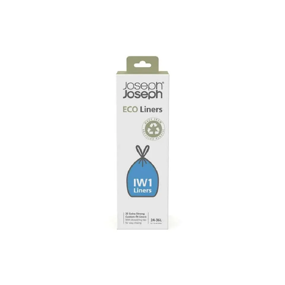joseph-joseph-iw1-sacs-poubelle-cologiques-recycl-s-24-36-l-20-sacs-gris image 1
