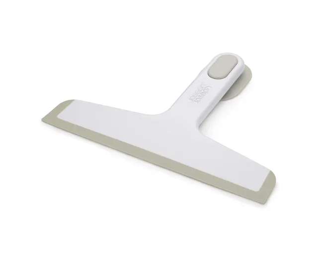 joseph-joseph-duo-raclette-de-douche-mince-avec-support-ventouse-blanche image 1