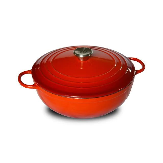 cocotte-en-fonte-ronde-le-parfait-3-85-l-rouge-d-grad image 1