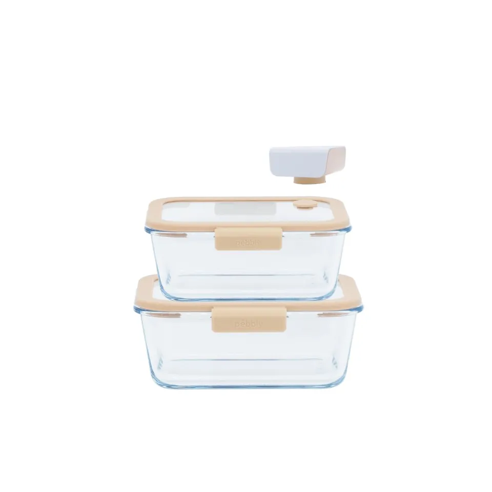 pebbly-coffret-de-conservation-sous-vide-2-bo-tes-en-verre-et-pompe-usb-c image 1