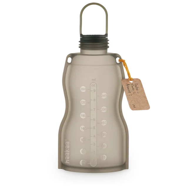 sachets-de-conservation-de-lait-maternel-en-silicone-r-utilisables-haakaa-260-ml image 1
