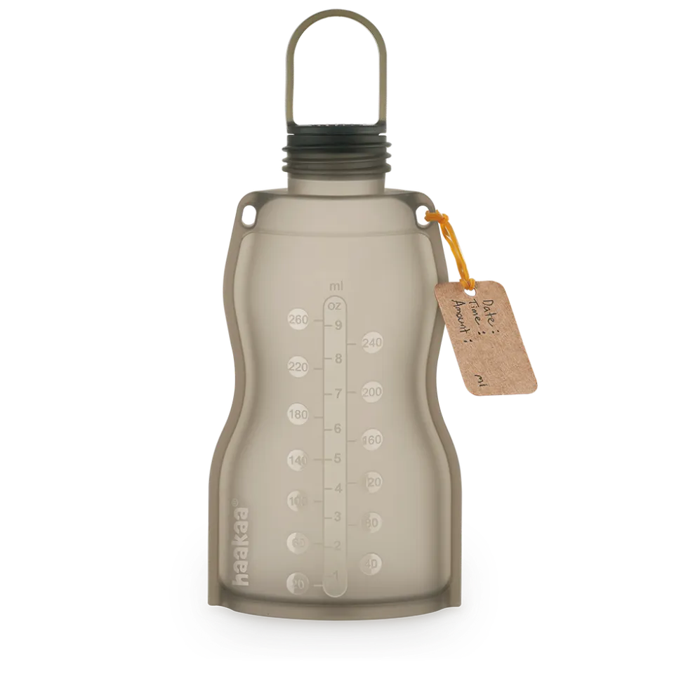 sachets-de-conservation-de-lait-maternel-en-silicone-r-utilisables-haakaa-260-ml image 1