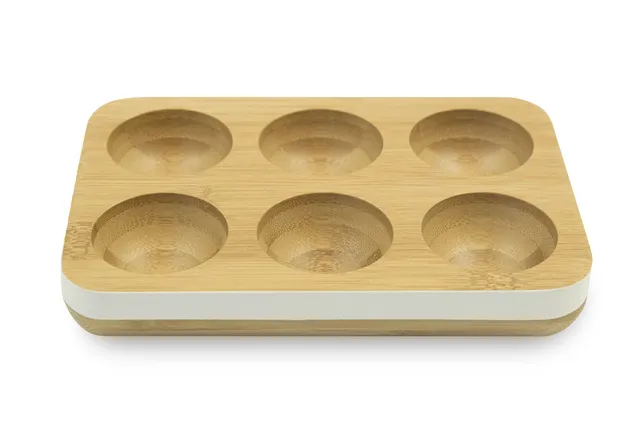 pebbly-plateau-ufs-en-bambou-avec-liser-blanc-capacit-6-ufs-17-x-12-x-3-cm image 1
