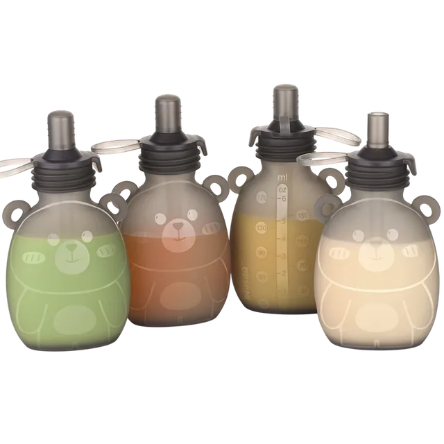 haakaa-happii-bear-pochon-alimentaire-en-silicone image 1