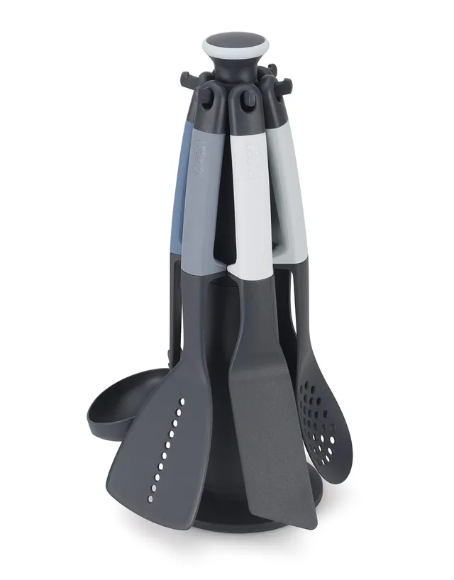 joseph-joseph-elevate-lot-de-6-ustensiles-de-cuisine-en-nylon-avec-support-rotat image 1