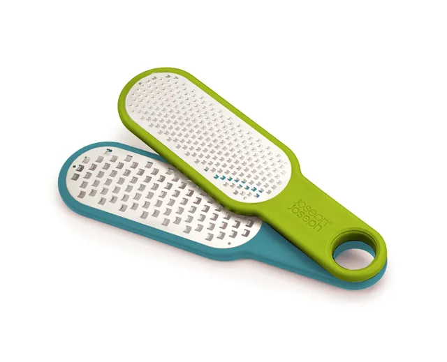 joseph-joseph-duo-set-de-2-r-pes-de-cuisine-lame-inox-grossi-re-et-fine-opale-ve image 1