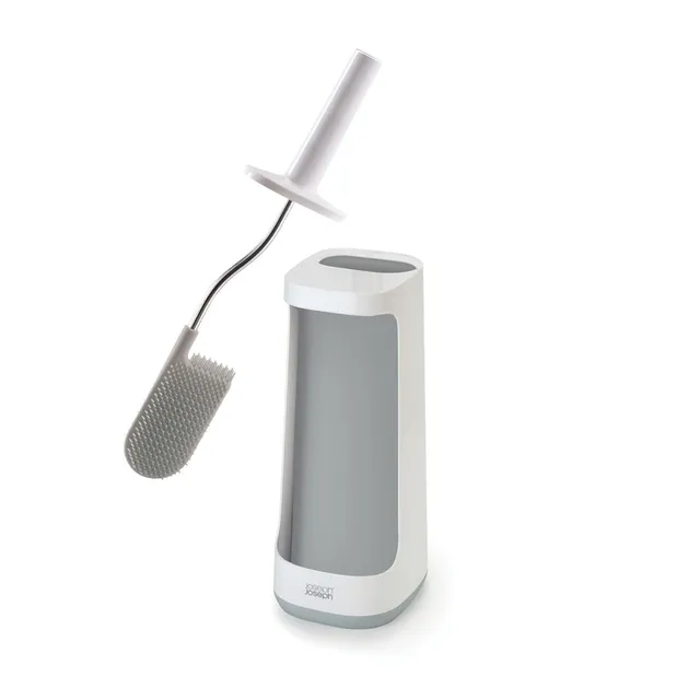 joseph-joseph-flex-brosse-wc-flexible-avec-support-de-rangement-blanc-gris image 1