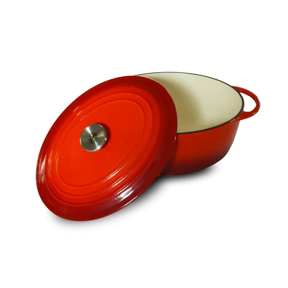 cocotte-ovale-en-fonte-maill-e-rouge-5l-le-parfait image 1