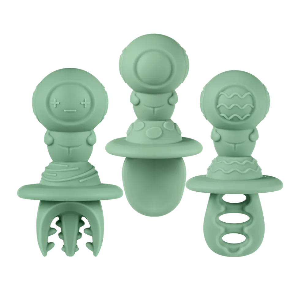set-de-couverts-en-silicone-astro-haakaa-b-b-cuill-res-et-fourchette-prix-malin image 1