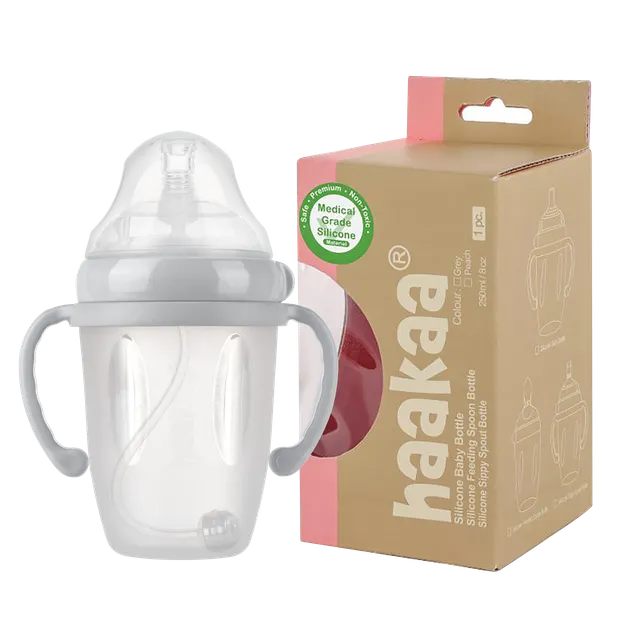 haakaa-generation-3-biberon-gobelet-avec-paille-en-silicone-250-ml image 1