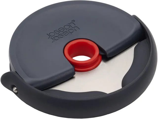 joseph-joseph-disc-coupe-pizza-lame-en-acier-inoxydable-manche-antid-rapant-gris image 1