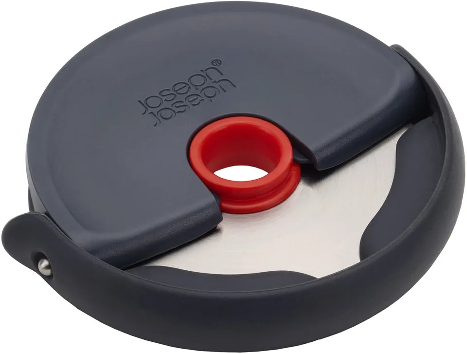 joseph-joseph-disc-coupe-pizza-lame-en-acier-inoxydable-manche-antid-rapant-gris image 1
