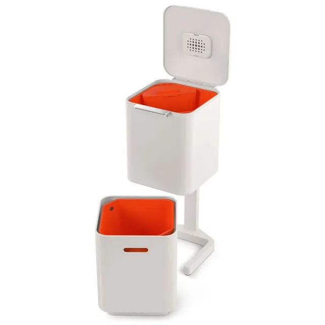 joseph-joseph-totem-compact-40-l-poubelle-double-compartiment-avec-filtres-charb image 1