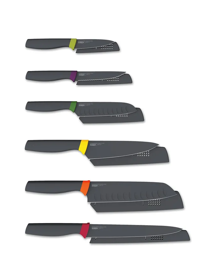 joseph-joseph-elevate-ensemble-de-6-couteaux-avec-tui-lames-acier-inoxydable-noi image 1