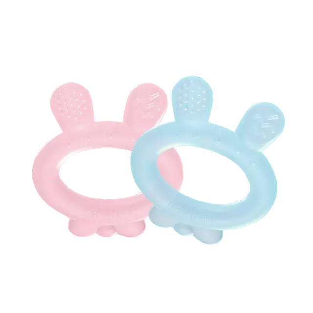 anneau-de-dentition-lapin-en-silicone-haakaa-soulagement-naturel-des-gencives image 1