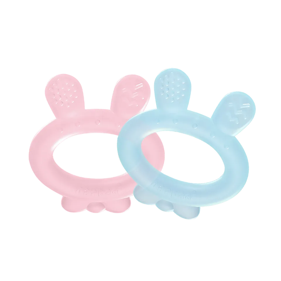 anneau-de-dentition-lapin-en-silicone-haakaa-soulagement-naturel-des-gencives image 1