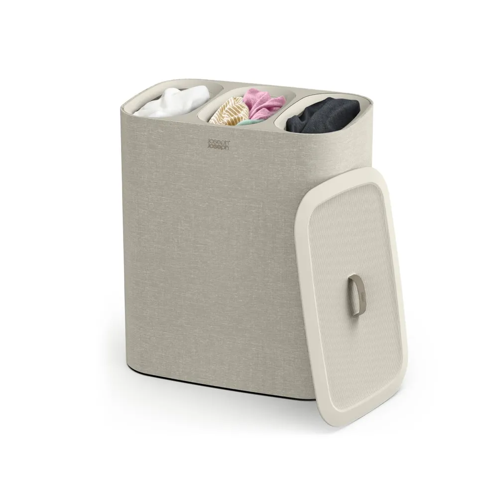 joseph-joseph-tota-trio-panier-linge-90l-avec-3-sacs-amovibles-beige-s-paration- image 1