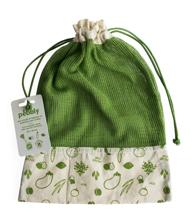 pebbly-sac-l-gumes-en-coton-bio-vert-30-x-40-cm image 1