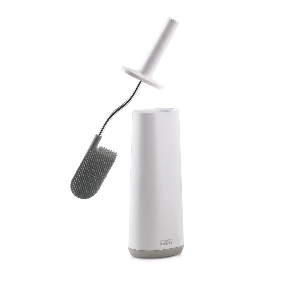 joseph-joseph-flex-balayette-wc-avec-t-te-flexible-et-support-blanc-gris image 1