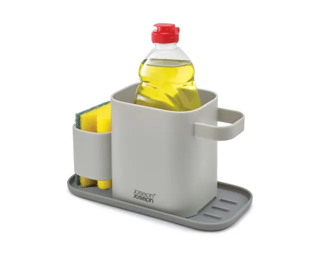 joseph-joseph-duo-sink-tidy-organisateur-d-vier-3-en-1-avec-porte-ponge-gris image 1