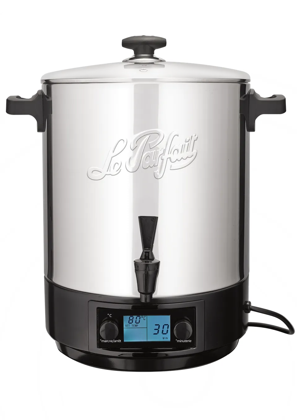 st-rilisateur-lectrique-le-parfait-23l-inox-avec-couvercle-en-verre-4-bocaux-sup image 1
