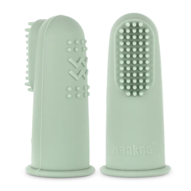 haakaa-brosse-dents-doigtier-en-silicone-lot-de-2 image 1