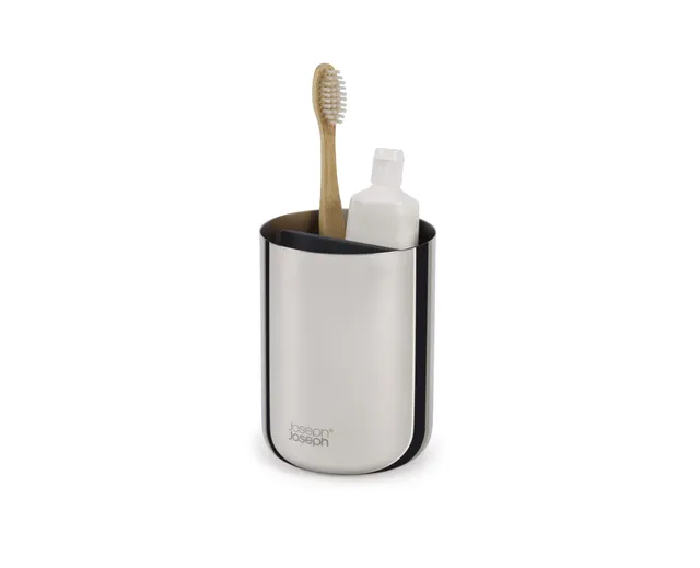 joseph-joseph-easystore-porte-brosse-dents-en-acier-inoxydable-range-tout-pour-s image 1