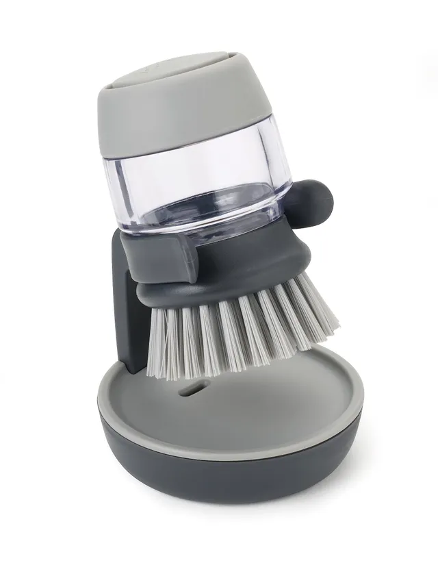 joseph-joseph-palm-scrub-brosse-avec-r-servoir-de-liquide-vaisselle-gris-85005 image 1