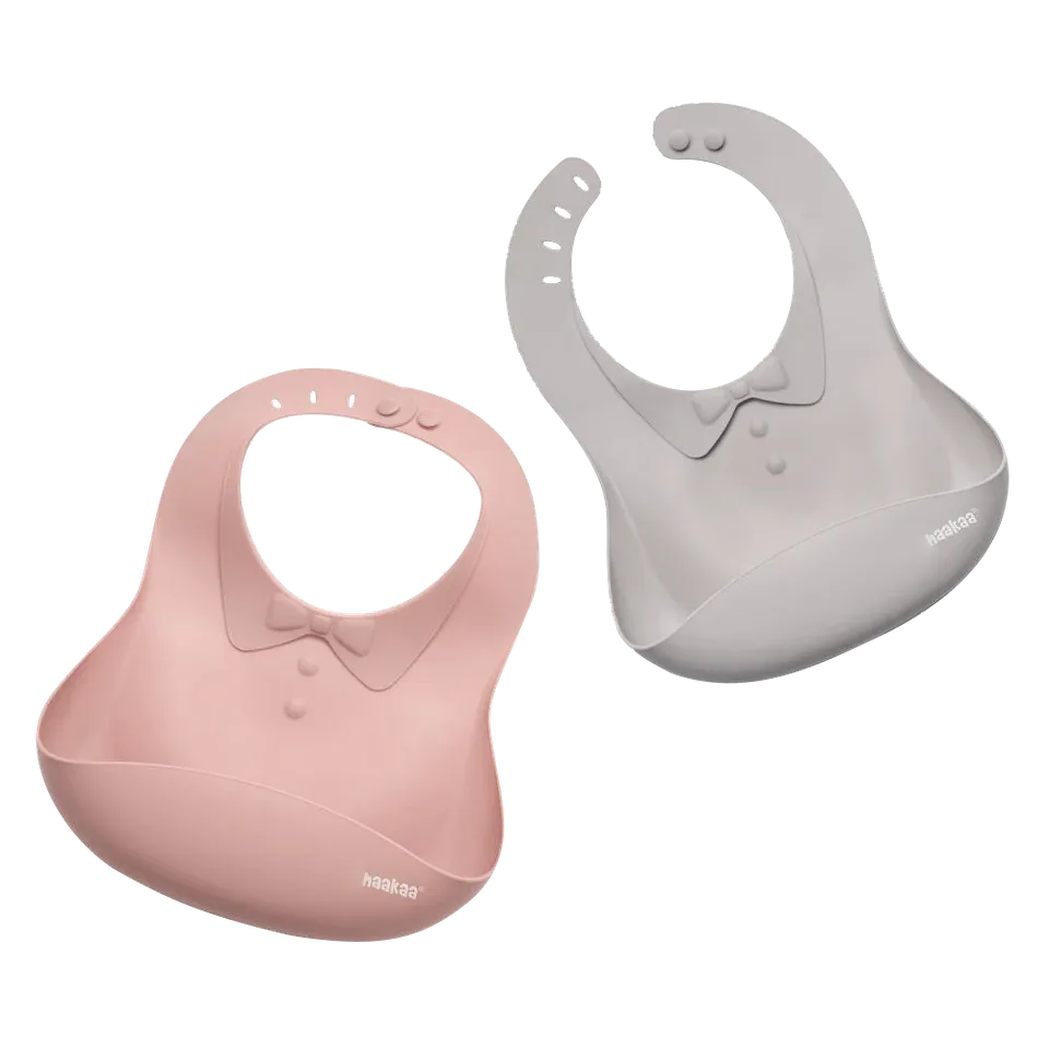 bavoir-en-silicone-haakaa-avec-poche-vert-100-alimentaire-10-eur image 1