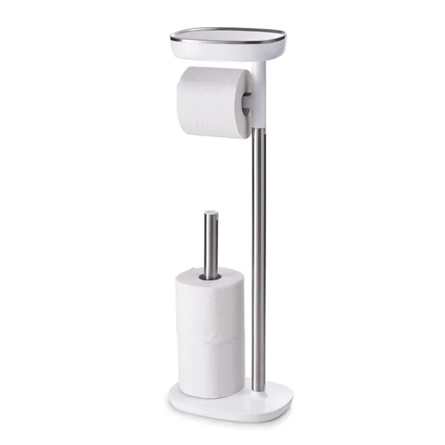 joseph-joseph-easystore-porte-rouleau-de-papier-toilette-sur-pied-inox-avec-tag- image 1