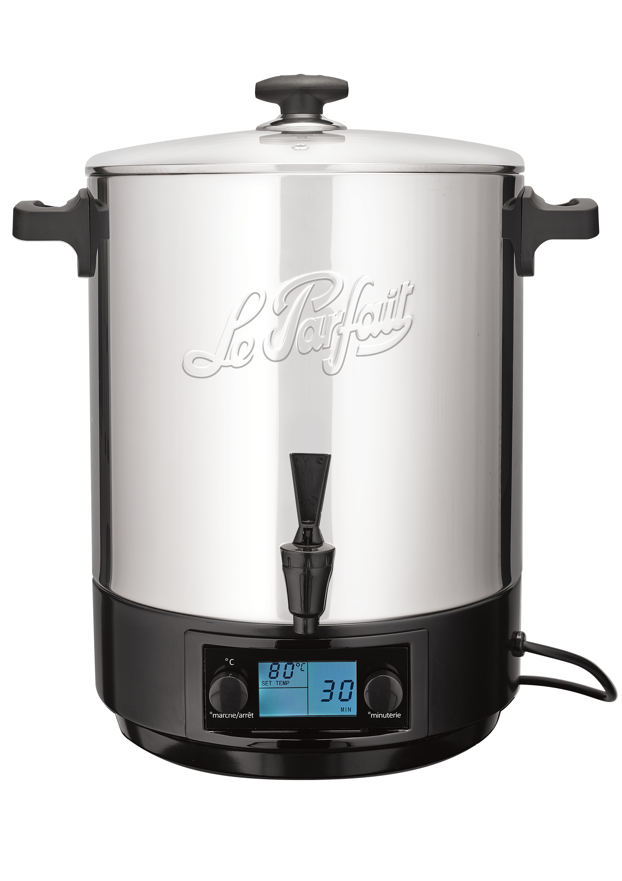 st-rilisateur-lectrique-le-parfait-23l-inox-avec-couvercle-en-verre-4-bocaux-sup image 1