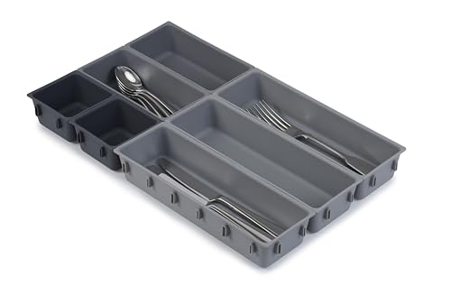 joseph-joseph-blox-ensemble-de-7-compartiments-de-rangement-modulaires-gris image 7
