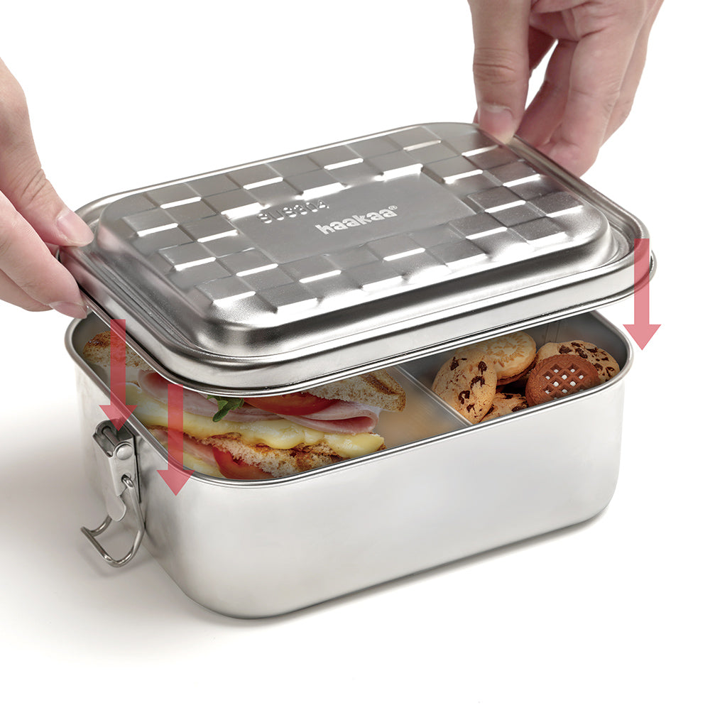 lunchbox-en-acier-inoxydable-haakaa-avec-bo-tes-snacks image 2