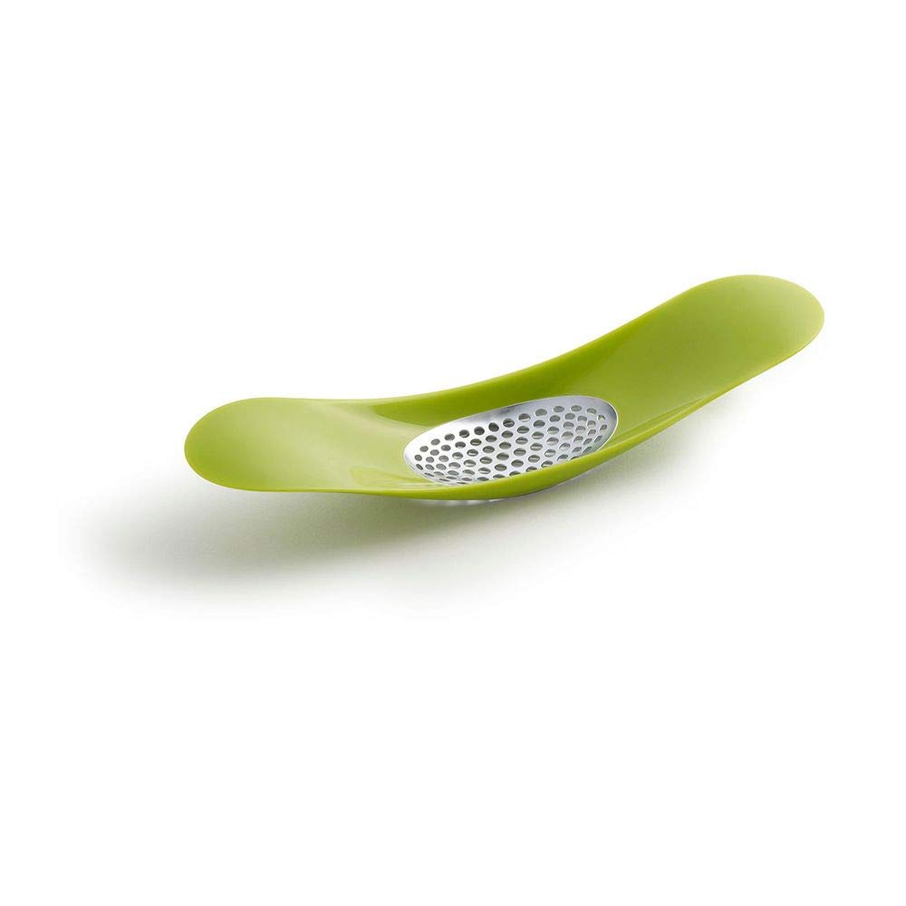 joseph-joseph-rocker-presse-ail-incurv-en-acier-vert-lave-vaisselle image 1