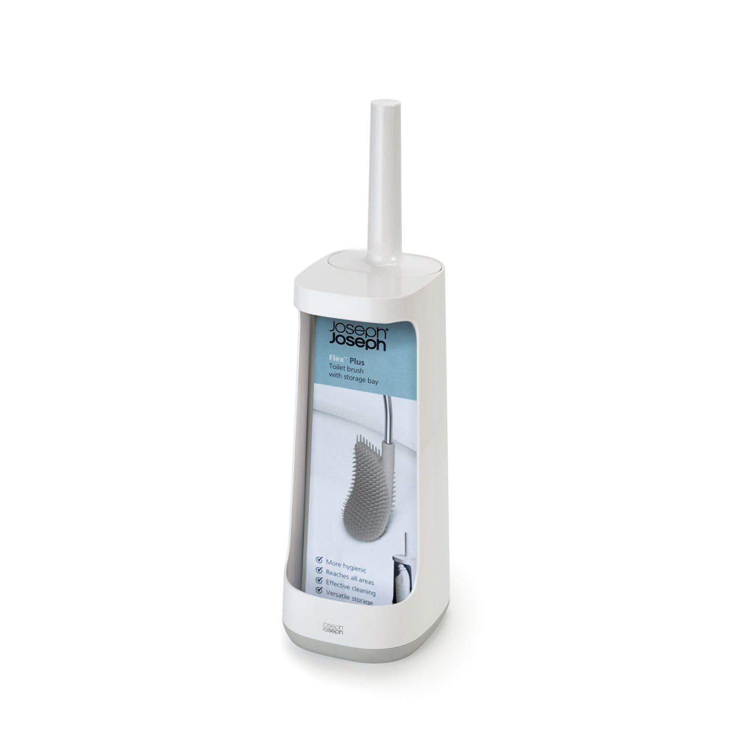 joseph-joseph-flex-brosse-wc-flexible-avec-support-de-rangement-blanc-gris image 3