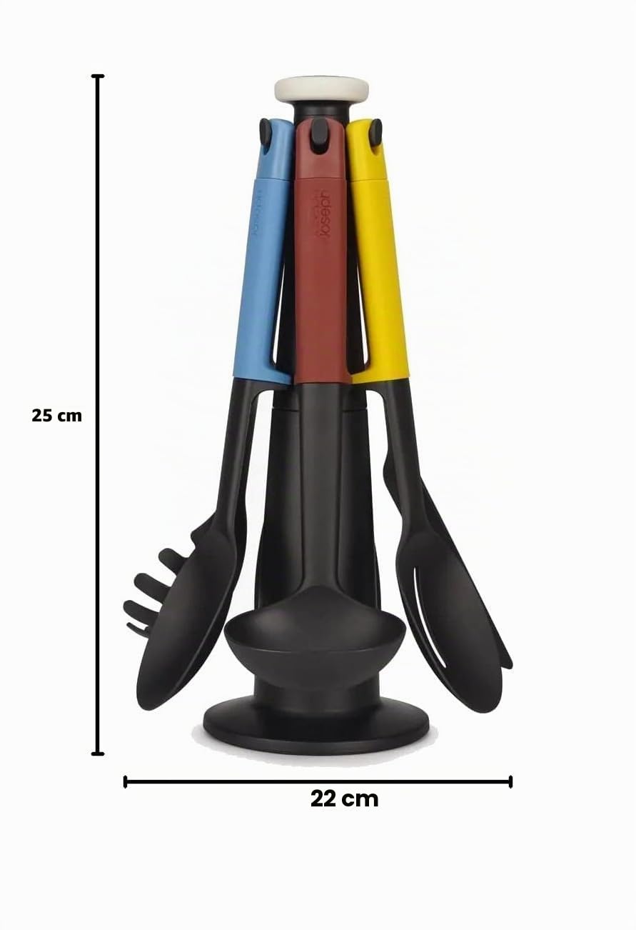 joseph-joseph-elevate-lot-de-6-ustensiles-de-cuisine-en-nylon-avec-porte-ustensi image 6