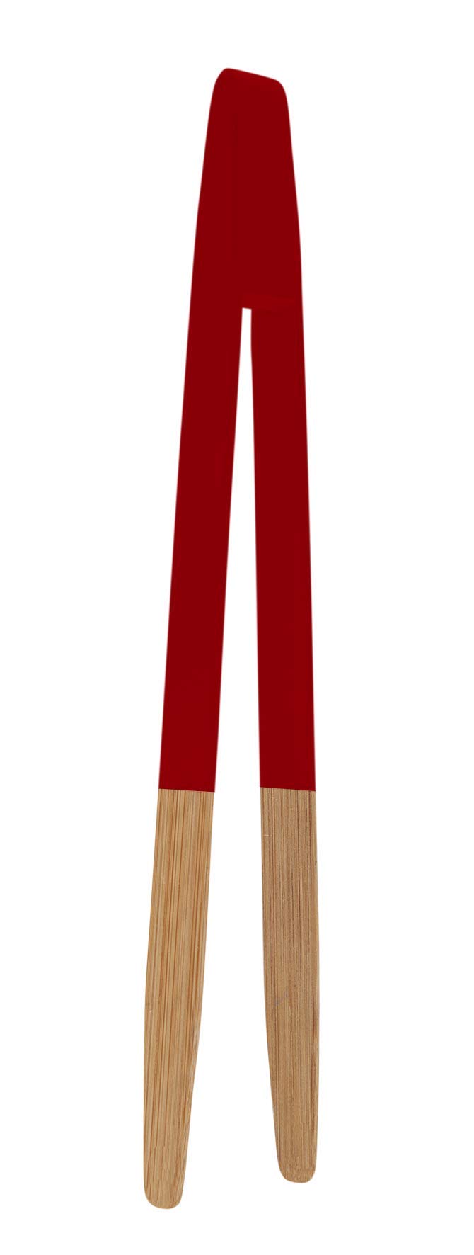 pebbly-pince-toast-aimant-e-en-bambou-naturel-avec-branches-fines-24-cm-rouge image 2