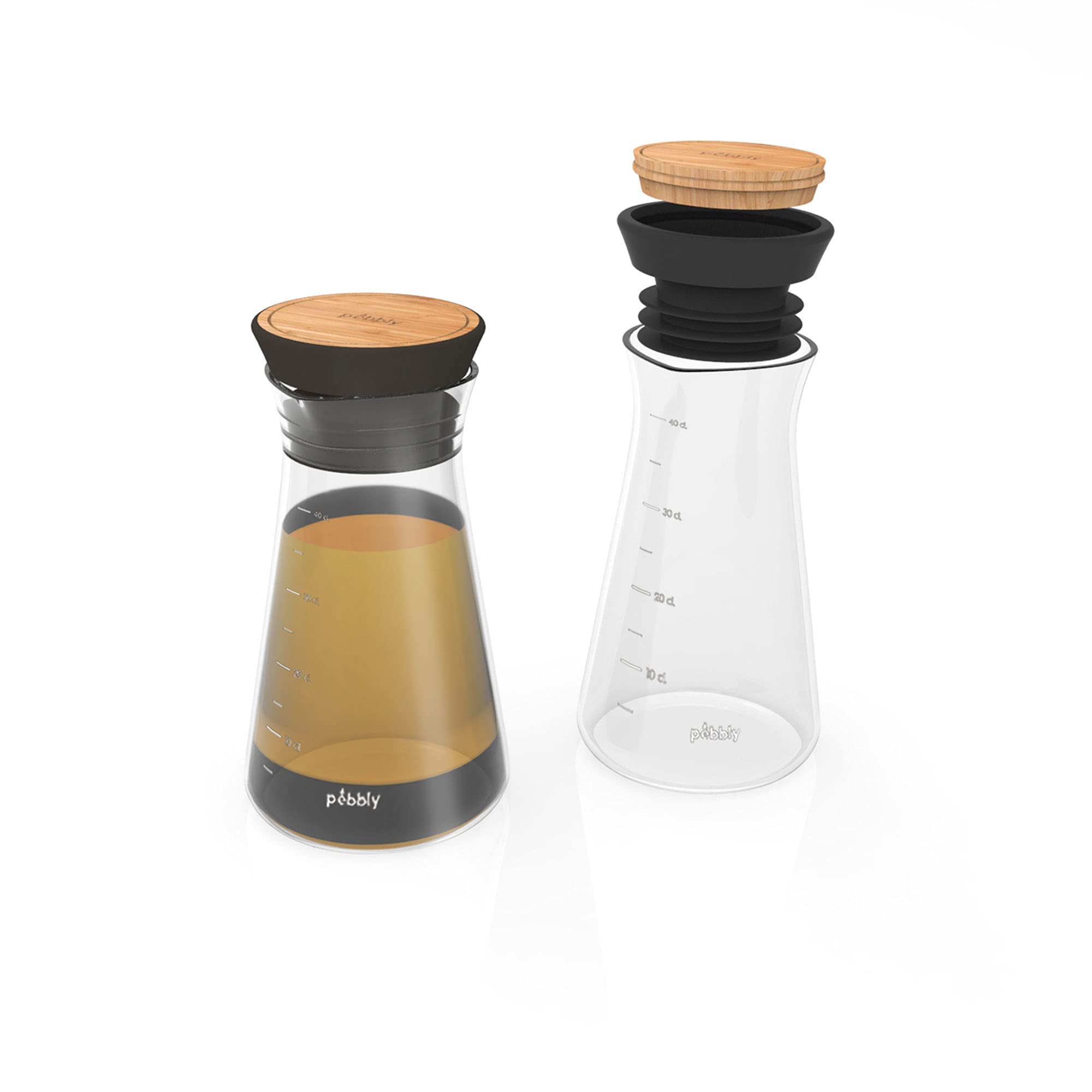 pebbly-shaker-vinaigrette-en-verre-et-bambou-naturel-450-ml-gradu-pour-conserver image 3