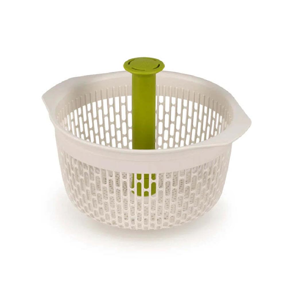 joseph-joseph-spindola-essoreuse-salade-2-en-1-et-passoire-blanc-vert-m-canisme- image 1