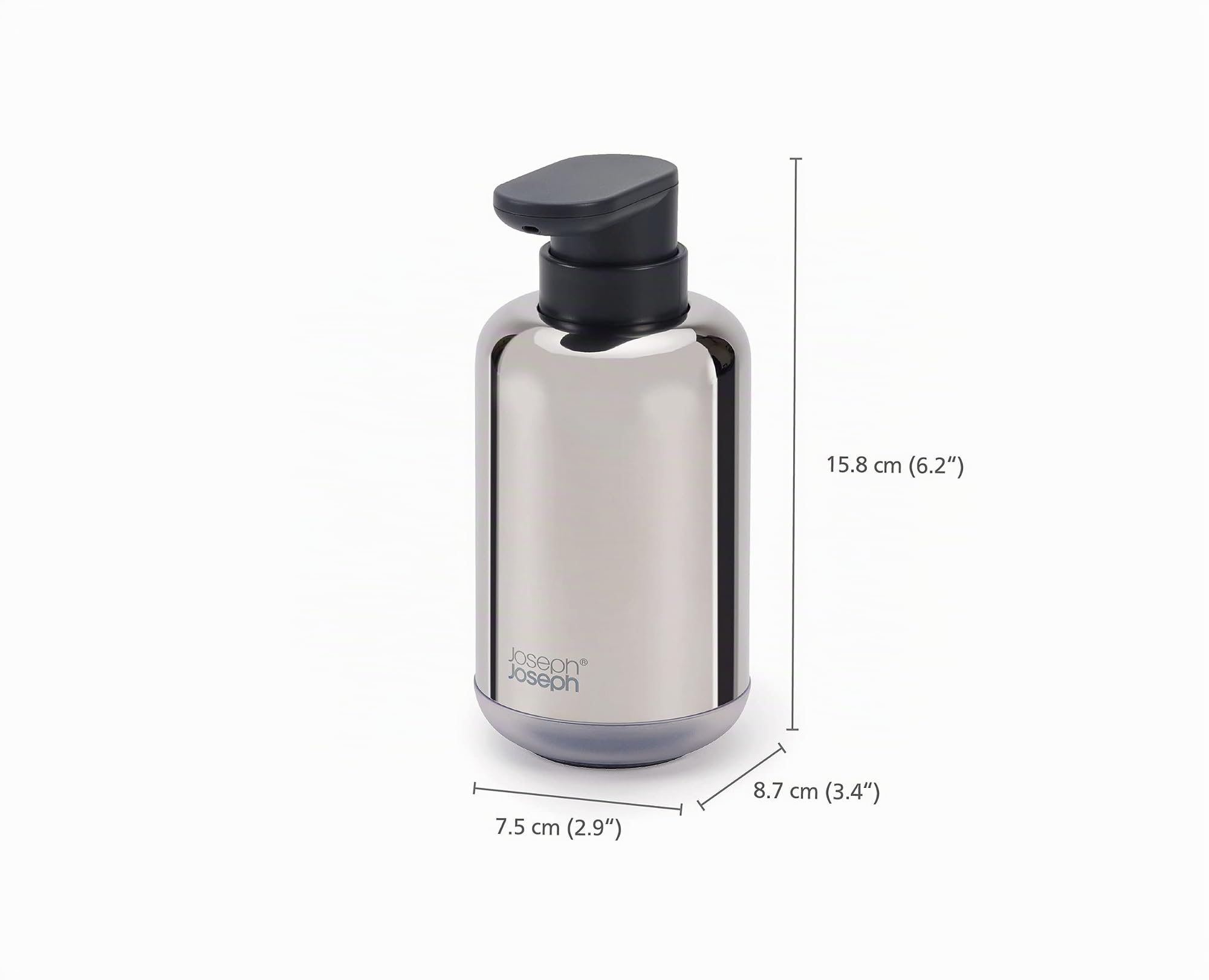 joseph-joseph-easystore-pompe-savon-luxe-en-acier-inoxydable-300-ml-base-antid-r image 2