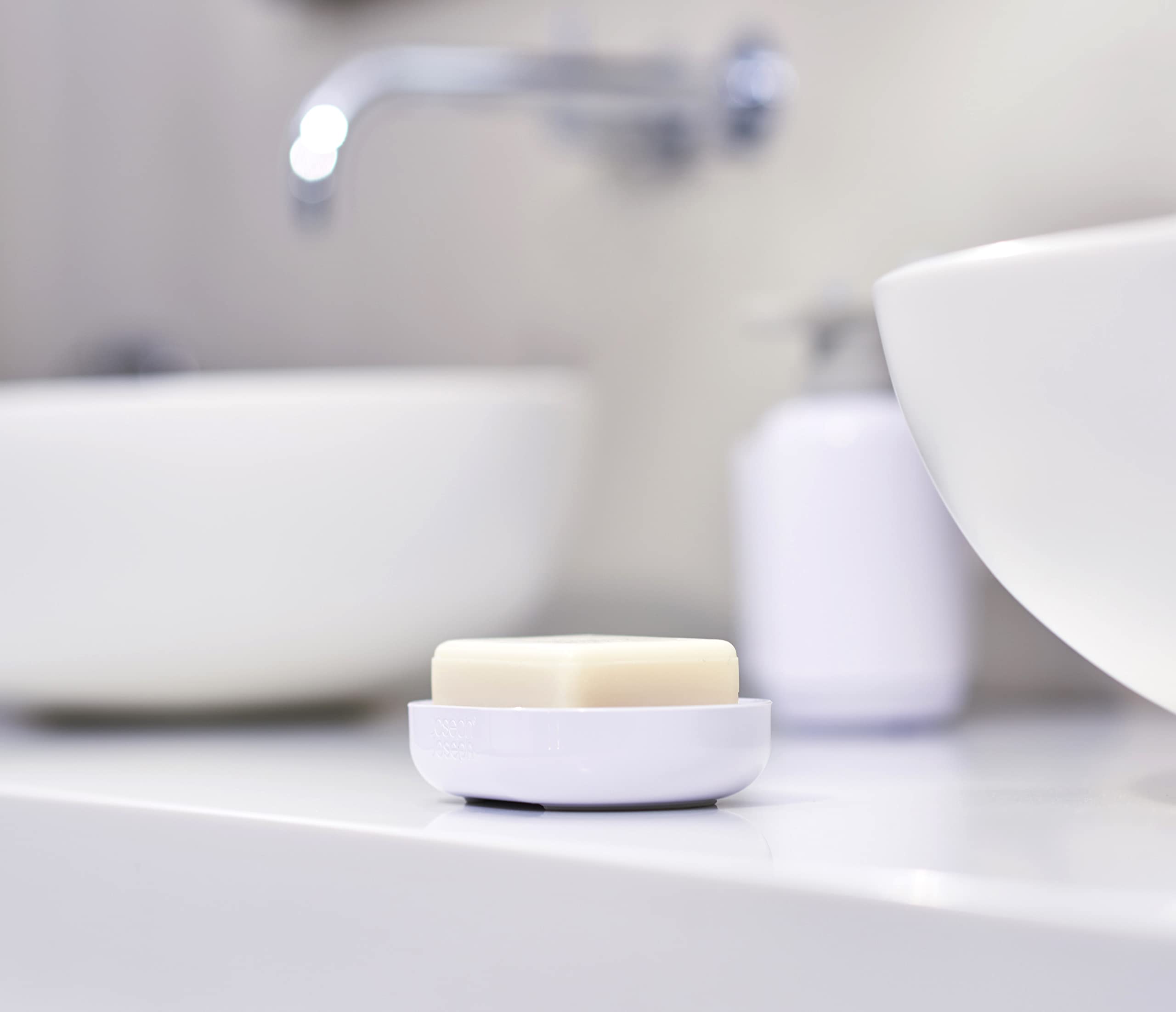 joseph-joseph-duo-porte-savon-gouttage-rapide-avec-support-amovible-blanc image 4