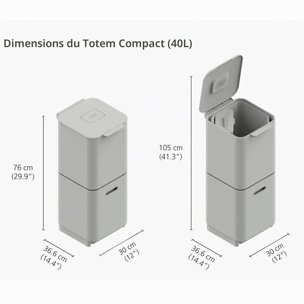joseph-joseph-totem-compact-40-l-poubelle-double-compartiment-avec-filtres-charb image 2