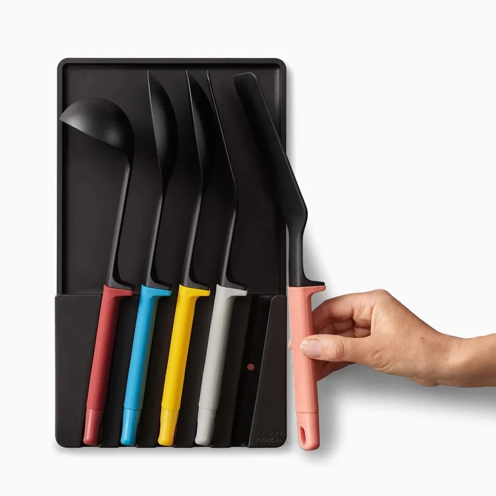 joseph-joseph-elevate-utensils-store-ensemble-de-5-ustensiles-avec-bac-de-rangem image 2
