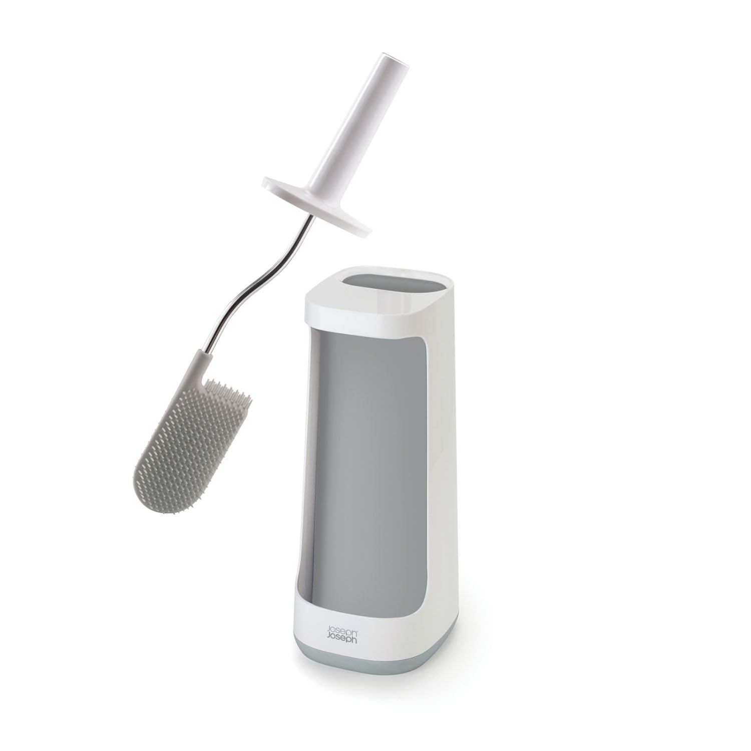 joseph-joseph-flex-brosse-wc-flexible-avec-support-de-rangement-blanc-gris image 1