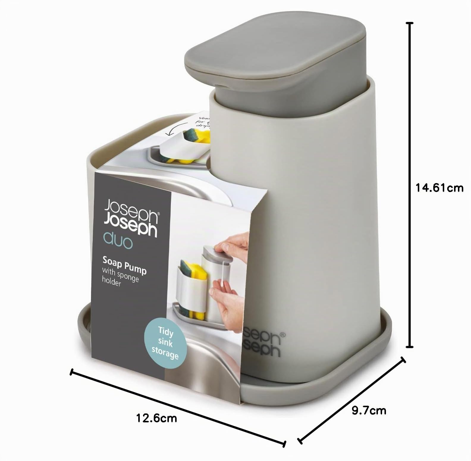 joseph-joseph-duo-distributeur-de-savon-avec-support-d-ponge-pour-vier-de-cuisin image 3