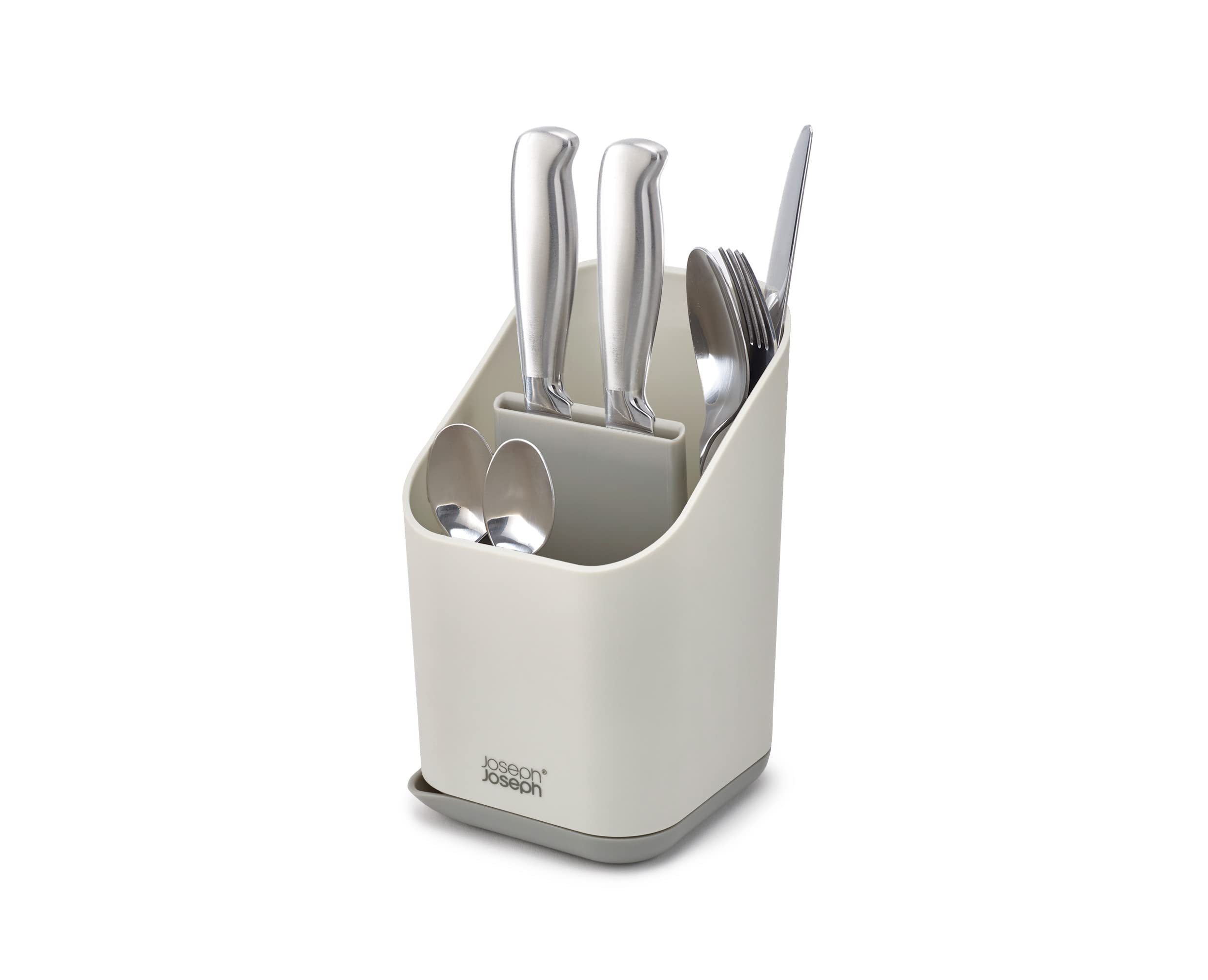 joseph-joseph-duo-gouttoir-couverts-avec-fente-pour-couteaux-gris image 1