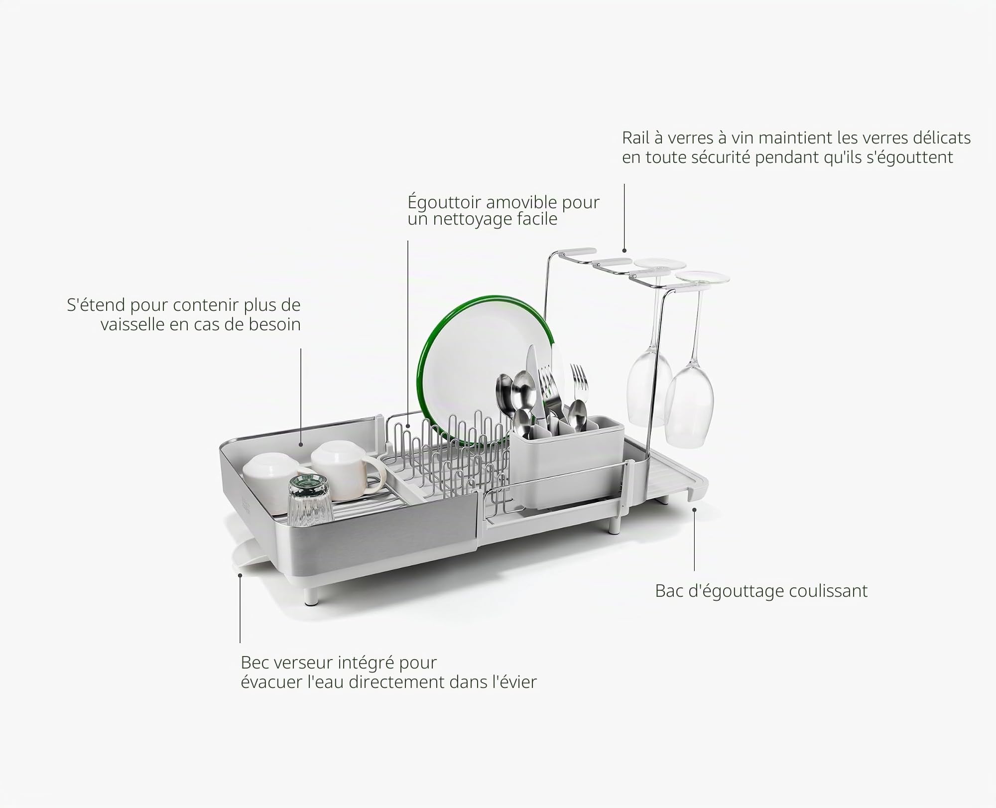 joseph-joseph-extend-steel-plus-gouttoir-extensible-en-acier-inoxydable-avec-por image 5