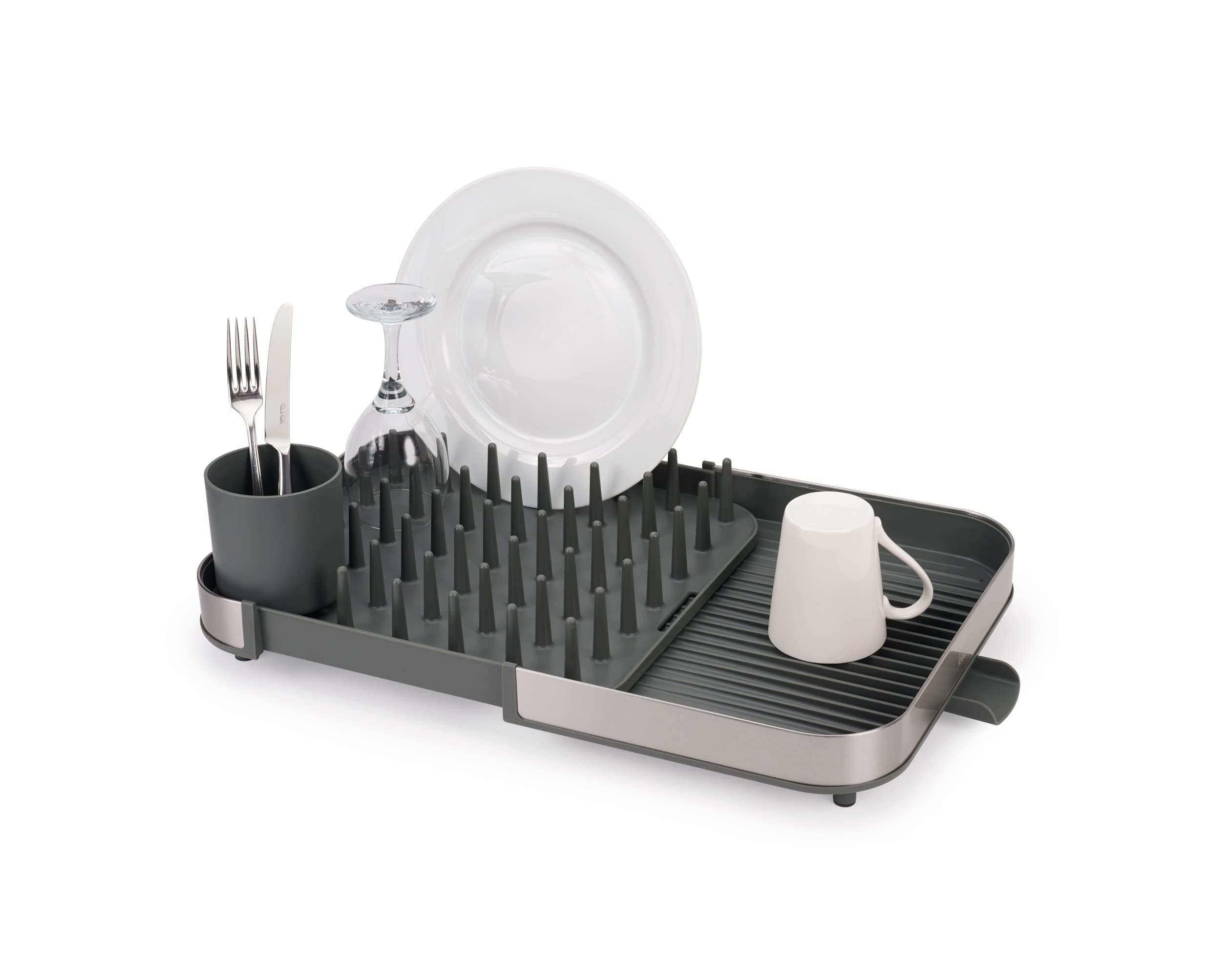 joseph-joseph-duo-gouttoir-vaisselle-extensible-avec-porte-couverts-amovible-aci image 1