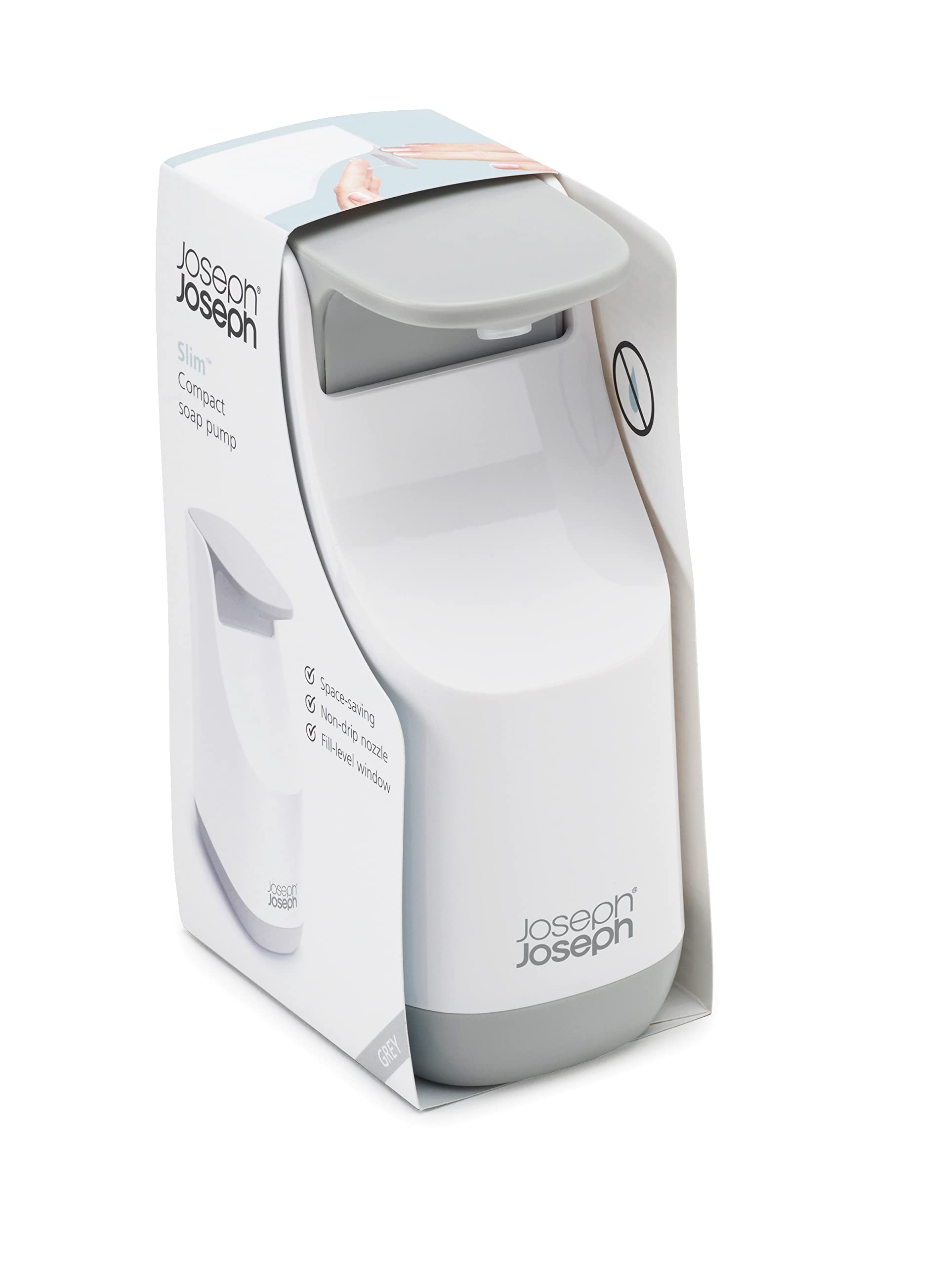 joseph-joseph-distributeur-de-savon-compact-slim-350-ml-avec-pompe-anti-goutte-b image 4